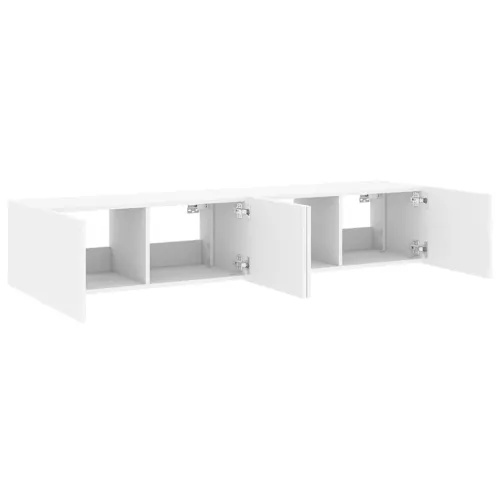 Zidni TV ormarići s LED svjetlima 2 kom bijeli 80x35x31 cm - Bijela 80 x 35 x 31 cm 2 Cijena
