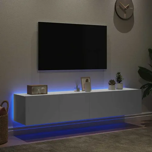 Zidni TV ormarići s LED svjetlima 2 kom bijeli 80x35x31 cm - Bijela 80 x 35 x 31 cm 2 Cijena