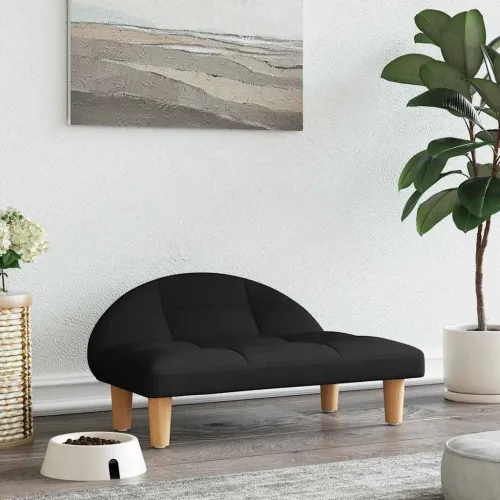 Krevet za pse crni 70x52x30 cm od tkanine - Crna tkanina Cijena