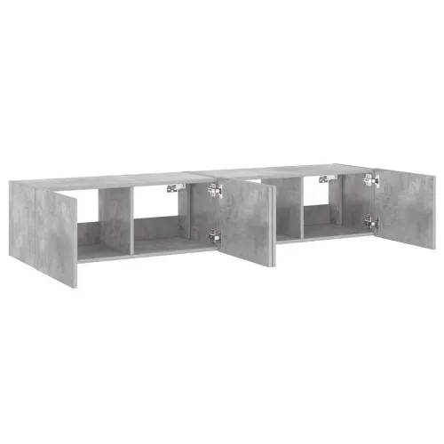 Zidni TV ormarići LED 2 kom boja betona 80x35x31 cm - Beton siva 80 x 35 x 31 cm 2 Cijena