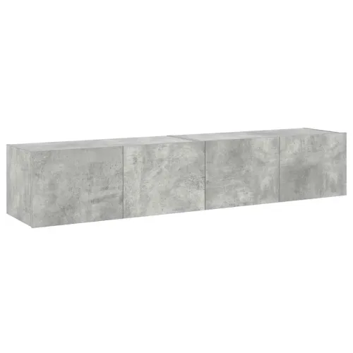 Zidni TV ormarići LED 2 kom boja betona 80x35x31 cm - Beton siva 80 x 35 x 31 cm 2 Cijena