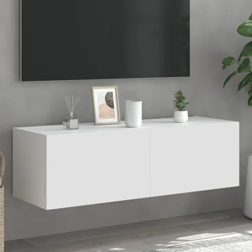 Zidni TV ormarić s LED svjetlima bijeli 100 x 35 x 31 cm - Bijela 100 x 35 x 31 cm 1 Cijena