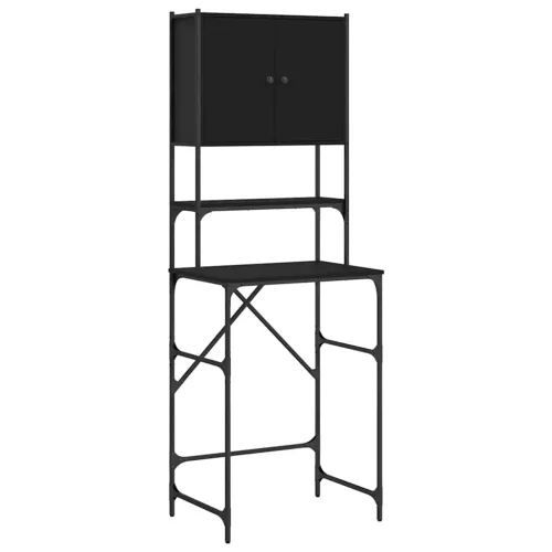 Ormarić za perilicu rublja crni 68 x 48,5 x 194 cm - Crna 1 Crna Cijena