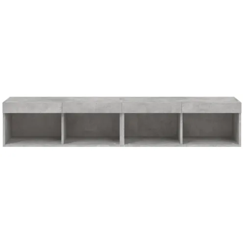 TV ormarići s LED svjetlima 2 kom siva boja betona 80x30x30 cm - Beton siva 80 cm 2 Cijena