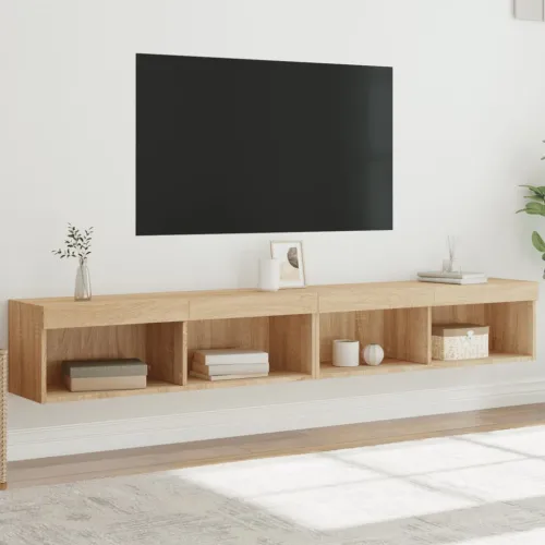 TV ormarići s LED svjetlima 2 kom boja hrasta 100x30x30 cm - Sonoma hrast 100 cm 2 Cijena