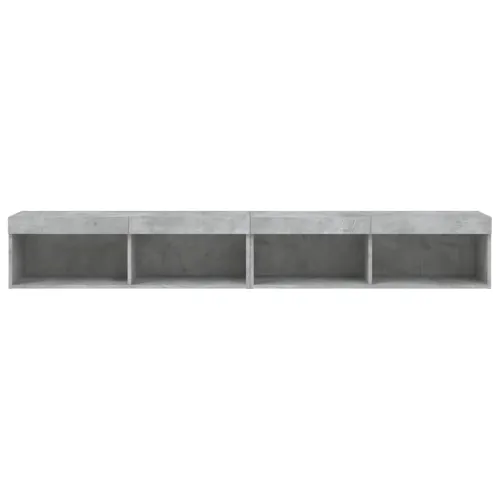 TV ormarići s LED svjetlima 2 kom boja betona 100x30x30 cm - Beton siva 100 cm 2 Cijena