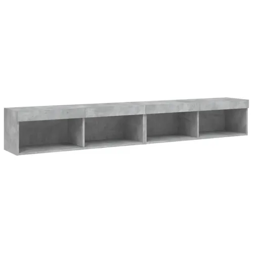 TV ormarići s LED svjetlima 2 kom boja betona 100x30x30 cm - Beton siva 100 cm 2 Cijena