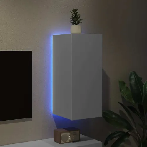 Zidni TV ormarić s LED svjetlima bijeli 30,5 x 35 x 70 cm - Bijela 30.5 x 35 x 70 cm 1 Cijena