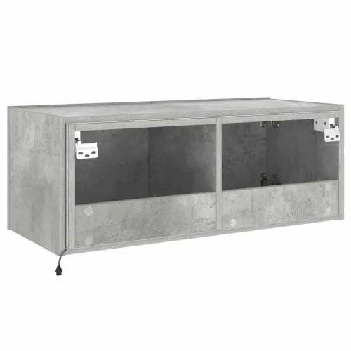 TV ormarić s LED svjetlima siva boja betona 80x35x31 cm - Beton siva 80 x 35 x 31 cm 1 Cijena