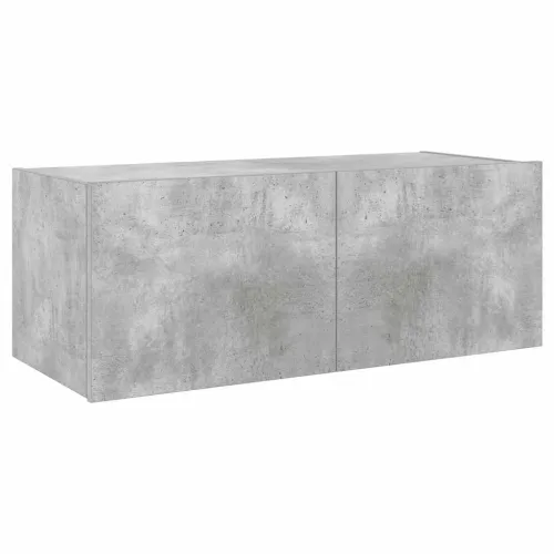 TV ormarić s LED svjetlima siva boja betona 80x35x31 cm - Beton siva 80 x 35 x 31 cm 1 Cijena