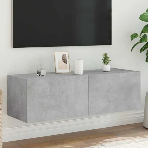 Zidni TV ormarić s LED svjetlima siva boja betona 100x35x31 cm - Beton siva 100 x 35 x 31 cm 1 Cijena