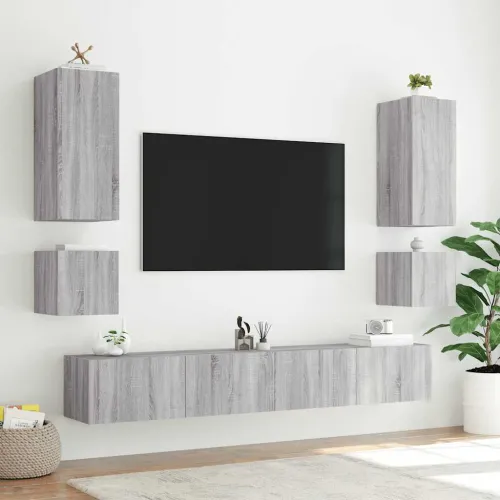 Zidni TV ormarić s LED svjetlima siva boja hrasta 100x35x31 cm - Sivi hrast sonoma 100 x 35 x 31 cm 1 Cijena