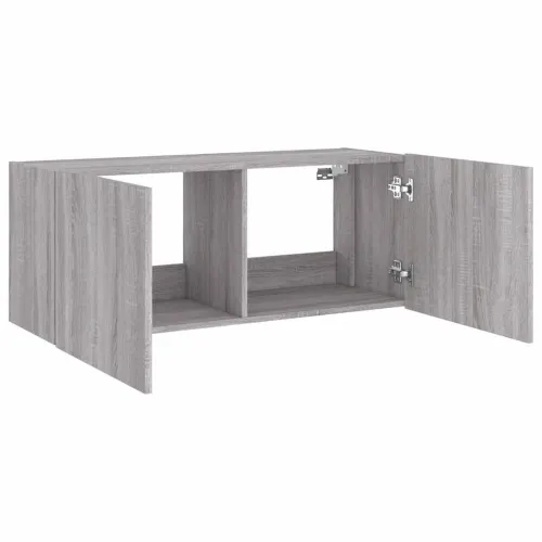Zidni TV ormarić s LED svjetlima siva boja hrasta 100x35x41 cm - Sivi hrast sonoma 100 x 35 x 41 cm 1 Cijena