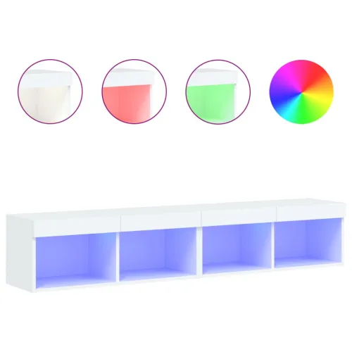 TV ormarići s LED svjetlima 2 kom bijeli 80x30x30 cm - Bijela 2 80 cm Cijena