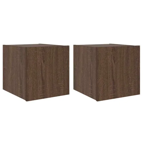 Zidni TV ormarići LED 2 kom smeđa boja hrasta 30,5 x 35 x 30 cm - Smeđi hrast 30.5 x 35 x 30 cm 2 Cijena