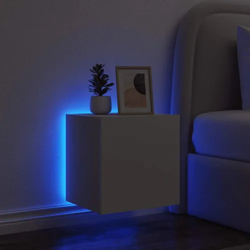 Zidni TV ormarić s LED svjetlima bijeli 40,5 x 35 x 40 cm - Bijela 40.5 x 35 x 40 cm 1 Cijena
