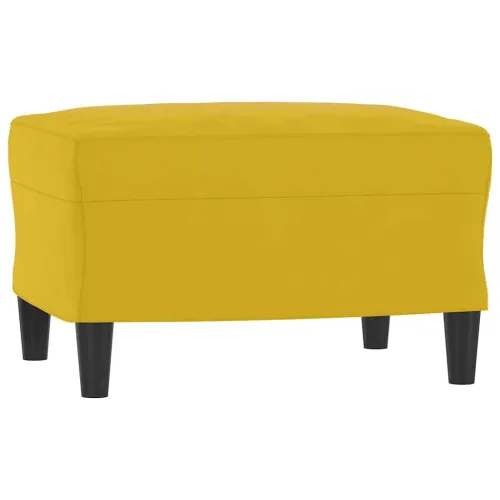 Fotelja s tabureom žuta 60 cm baršunasta - Žuta 1 Cijena