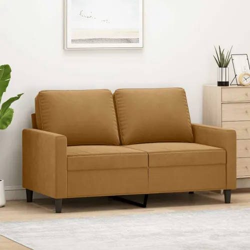 Dvosjed smeđi 120 cm baršunasti - Smeđa 1 120 cm Cijena