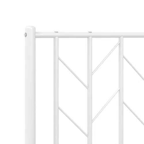 Metalni okvir kreveta uzglavlje i podnožje bijeli 107x203 cm - Bijela 107 x 203 cm s uzglavljem i podnožjem Bijela Cijena