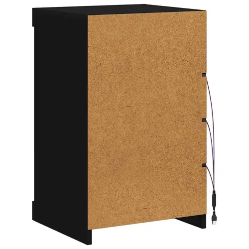 Komoda s LED svjetlima crna 41x37x67 cm - Crna 1 Cijena
