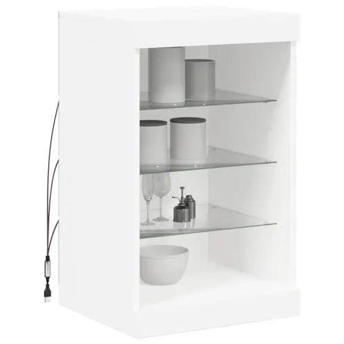 Komoda s LED svjetlima bijela 41x37x67 cm - Bijela 1 Cijena