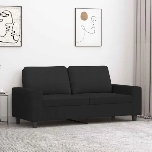 Dvosjed od tkanine crni 140 cm - Crna 140 cm Cijena