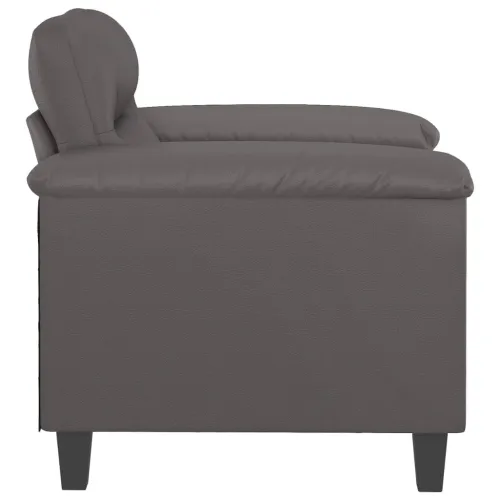 Fotelja siva 60 cm od umjetne kože - Siva 60 cm Cijena