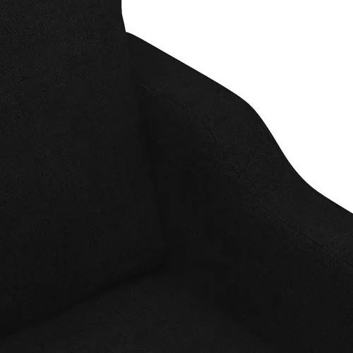 Dvosjed od tkanine crni 140 cm - Crna 1 140 cm Cijena