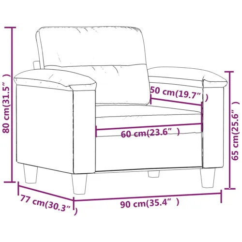 Fotelja krem 60 cm od umjetne kože - Krema 60 cm Cijena
