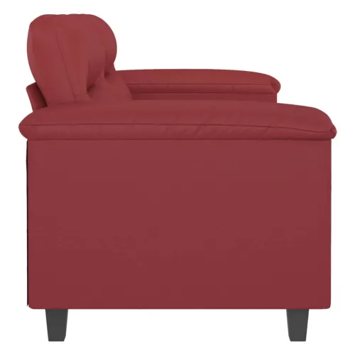 Dvosjed od umjetne kože 120 cm – boja crnog vina - Boja crnog vina 120 cm Cijena