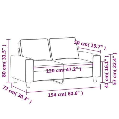 Dvosjed od tkanine krem 120 cm - Krema 120 cm Cijena