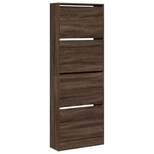 Ormarić za cipele boja hrasta 60x21x163,5 cm konstruirano drvo - Smeđi hrast 60 x 21 x 163.5 cm Cijena