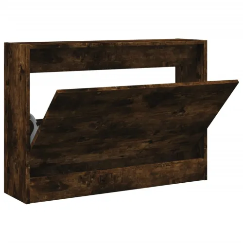 Ormarić za cipele dimljeni hrast 80x21x57 cm konstruirano drvo - Dimljeni hrast 80 x 21 x 57 cm Cijena
