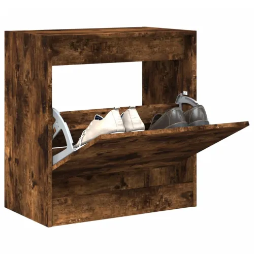 Ormarić za cipele boja hrasta 60x34x63,5 cm konstruirano drvo - Dimljeni hrast 60 x 34 x 63.5 cm Cijena