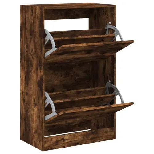 Ormarić za cipele boja hrasta 60x34x96,5 cm konstruirano drvo - Dimljeni hrast 60 x 34 x 96.5 cm Cijena