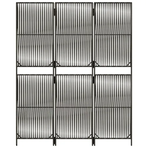 Paravan - Sobna pregrada s 3 panela siva od poliratana - Siva 147 x 180 cm Linijsko tkanje 1 Cijena