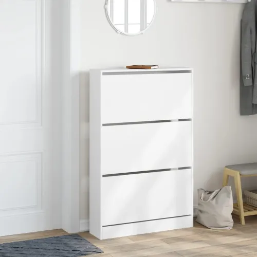 Ormarić za cipele bijeli 80x21x125,5 cm od konstruiranog drva - Bijela 80 x 21 x 125.5 cm Cijena