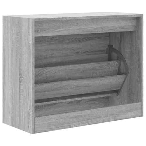 Ormarić za cipele boja hrasta 80x34x63 cm konstruirano drvo - Sivi hrast sonoma 80 x 34 x 63 cm Cijena