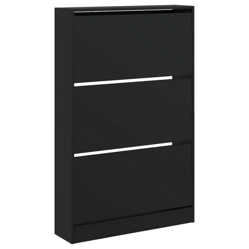 Ormarić za cipele crni 80x21x125,5 cm od konstruiranog drva - Crna 80 x 21 x 125.5 cm Cijena
