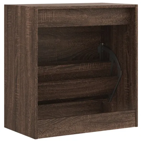 Ormarić za cipele boja hrasta 60x34x63,5 cm konstruirano drvo - Smeđi hrast 60 x 34 x 63.5 cm Cijena