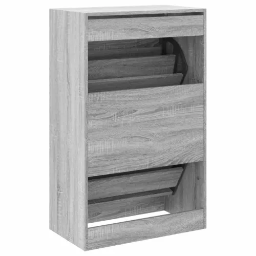 Ormarić za cipele boja hrasta 60x34x96,5 cm konstruirano drvo - Sivi hrast sonoma 60 x 34 x 96.5 cm Cijena