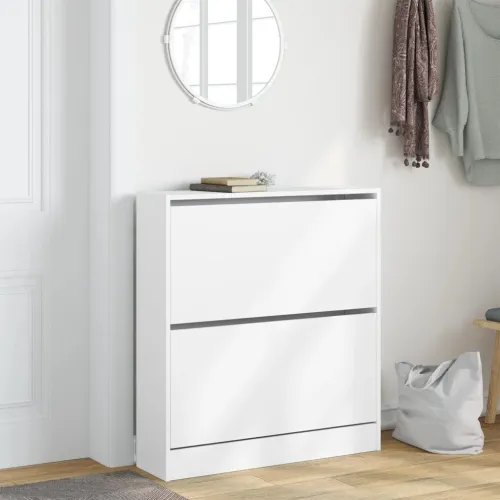 Ormarić za cipele bijeli 80x21x87,5 cm od konstruiranog drva - Bijela 80 x 21 x 87.5 cm Cijena