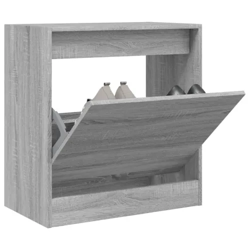 Ormarić za cipele boja hrasta 60x34x63,5 cm konstruirano drvo - Sivi hrast sonoma 60 x 34 x 63.5 cm Cijena