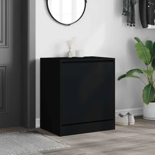 Ormarić za cipele crni 60x42x69 cm od konstruiranog drva - Crna 60 x 42 x 69 cm Cijena