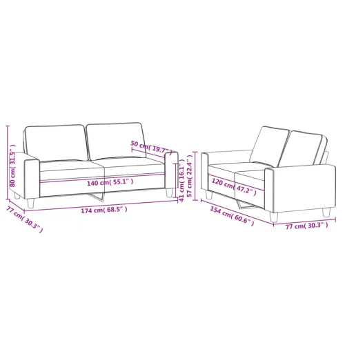 2-dijelni set sofa tamnosivi od tkanine - Tamno siva s jastučićima Cijena