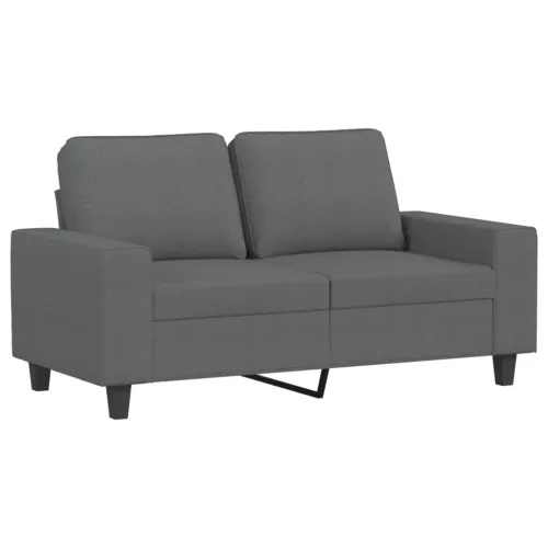 2-dijelni set sofa tamnosivi od tkanine - Tamno siva s jastučićima Cijena