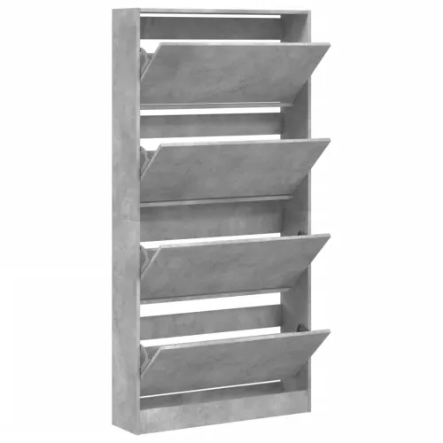 Ormarić za cipele s 4 ladice siva boja betona 80x21x163,5 cm - Beton siva 80 x 21 x 163.5 cm Cijena