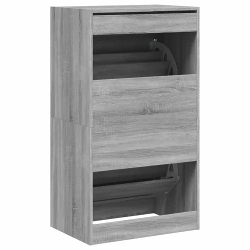 Ormarić za cipele s 2 ladice siva boja hrasta 60x42x108 cm - Sivi hrast sonoma 60 x 42 x 108 cm Cijena