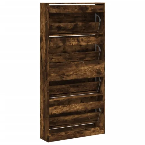 Ormarić za cipele s 4 ladice boja hrasta 80 x 21 x 163,5 cm - Dimljeni hrast 80 x 21 x 163.5 cm Cijena