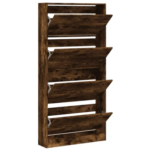 Ormarić za cipele s 4 ladice boja hrasta 80 x 21 x 163,5 cm - Dimljeni hrast 80 x 21 x 163.5 cm Cijena
